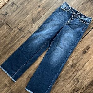 EUC Judy Blue wide leg, button fly jeans